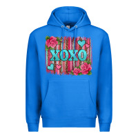True Royal xoxo valentines day leopard glitter brushstroke Premium Hoodie - Jasminsmagicworld