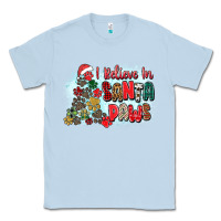 Dusty Blue i believe in santa paws Classic Tee - Zillion Design Studio