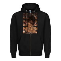 Black melanin melanin melanin with afro girl Zipper Hoodie - texasbilliewilder