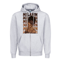 Melanin Melanin Melanin With Afro Girl Zipper Hoodie | Teevron