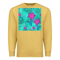Antique Gold mermaid tail seamless pattern Premium Sweatshirt - HRA Design Shop