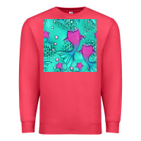Cardinal mermaid tail seamless pattern Premium Sweatshirt - HRA Design Shop