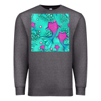Charcoal Heather mermaid tail seamless pattern Premium Sweatshirt - HRA Design Shop