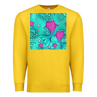 Lemon mermaid tail seamless pattern Premium Sweatshirt - HRA Design Shop