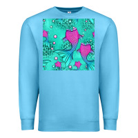 Ocean Blue mermaid tail seamless pattern Premium Sweatshirt - HRA Design Shop