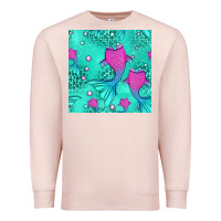 Pale Pink mermaid tail seamless pattern Premium Sweatshirt - HRA Design Shop