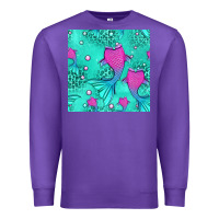 Purple mermaid tail seamless pattern Premium Sweatshirt - HRA Design Shop