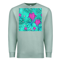 Seafoam mermaid tail seamless pattern Premium Sweatshirt - HRA Design Shop