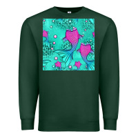 Sports Green mermaid tail seamless pattern Premium Sweatshirt - HRA Design Shop