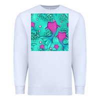 White mermaid tail seamless pattern Premium Sweatshirt - HRA Design Shop