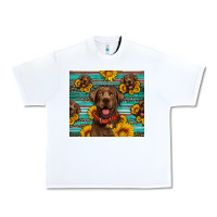 White Chocolate Labrador with sunflowers western Urban Heavy Tee - Artiststas