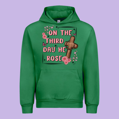 On The Third Day  He Rose Urban Hoodie Designed By Maliassmallbusiness