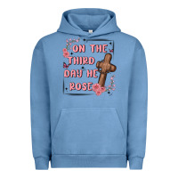 Pigment Pebble Blue on the third day  he rose Urban Hoodie - MaliasSmallBusiness