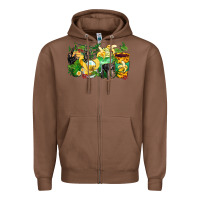 Chestnut monkey coffee cups Zipper Hoodie - Zillion Design Studio