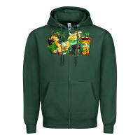Sports Green monkey coffee cups Zipper Hoodie - Zillion Design Studio