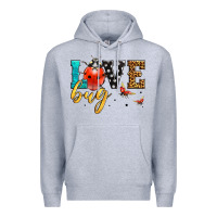 Heather Grey love bug lady bug Premium Hoodie - LillyAllenDesigns