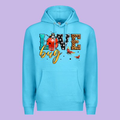 Love Bug Lady Bug Premium Hoodie Designed By Lillyallendesigns