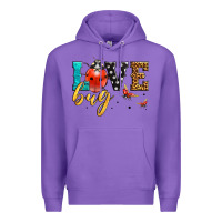 Purple love bug lady bug Premium Hoodie - LillyAllenDesigns