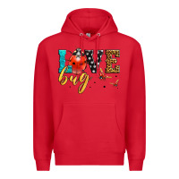 Red love bug lady bug Premium Hoodie - LillyAllenDesigns