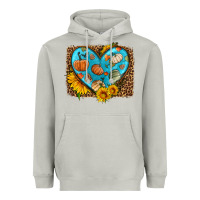 Moon Dust fall pattern heart with leopard background Heavyweight Hoodie - HRA Design Shop