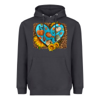 Smoke fall pattern heart with leopard background Heavyweight Hoodie - HRA Design Shop
