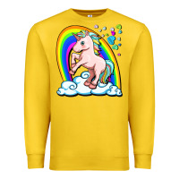 Lemon cute unicorn with rainbow Premium Sweatshirt - FaDigitalArtStudio