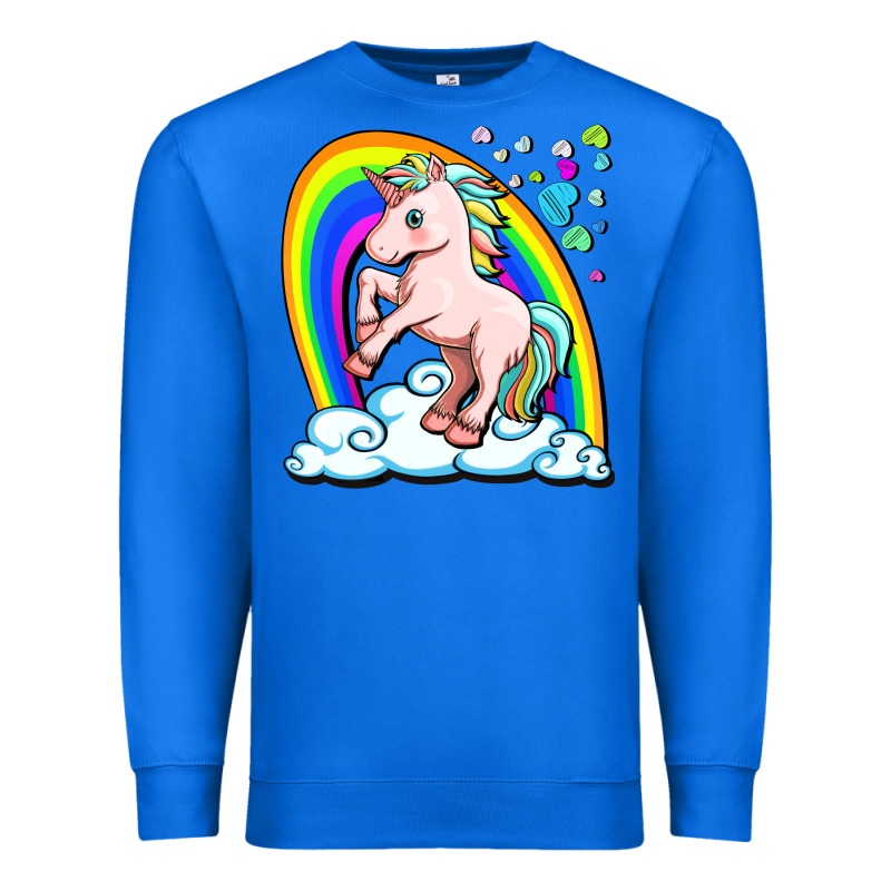 Cute Unicorn With Rainbow Premium Sweatshirt by FaDigitalArtStudio | Teevron