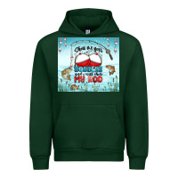 Forest Green show me your bobbers and i will show my rod Urban Hoodie - MaliasSmallBusiness