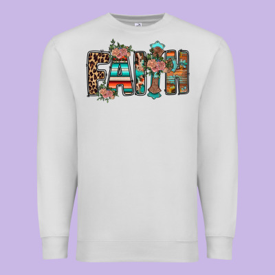 Faith Premium Sweatshirt Designed By Racoondesign