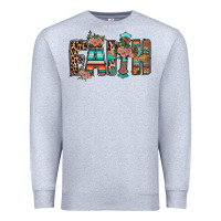 Heather Grey faith Premium Sweatshirt - RacoonDesign