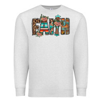 Oatmeal Heather faith Premium Sweatshirt - RacoonDesign