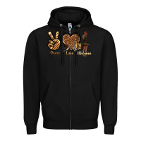 Black peace love melanin Zipper Hoodie - texasbilliewilder