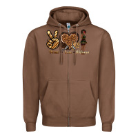 Chestnut peace love melanin Zipper Hoodie - texasbilliewilder