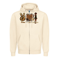 Sandshell peace love melanin Zipper Hoodie - texasbilliewilder