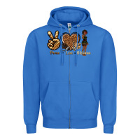 True Royal peace love melanin Zipper Hoodie - texasbilliewilder