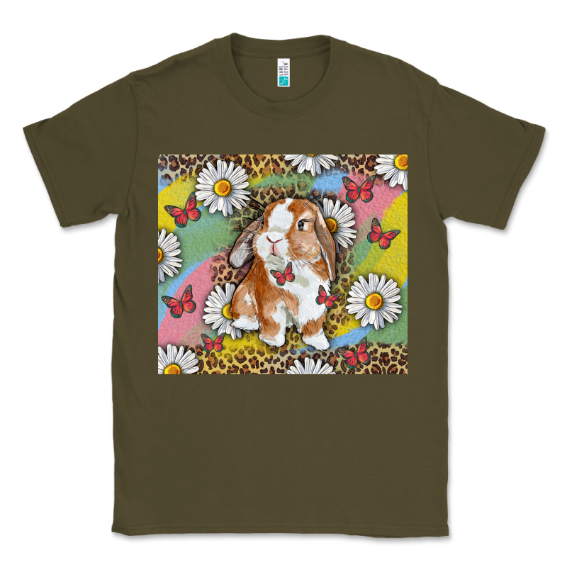 Watercolor Easter Bunny With Daisy Classic Tee by RanaPortraitStore | Teevron