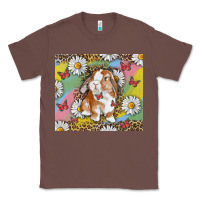 Chestnut Watercolor Easter Bunny With Daisy Classic Tee - RanaPortraitStore