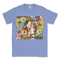 Colony Blue Watercolor Easter Bunny With Daisy Classic Tee - RanaPortraitStore