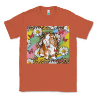 Copper Watercolor Easter Bunny With Daisy Classic Tee - RanaPortraitStore