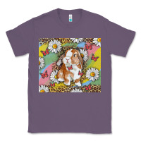 Lavender Watercolor Easter Bunny With Daisy Classic Tee - RanaPortraitStore