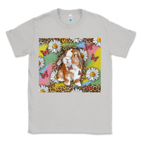 Moon Dust Watercolor Easter Bunny With Daisy Classic Tee - RanaPortraitStore