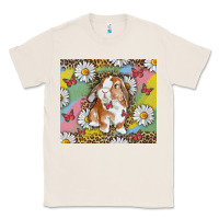 Natural Watercolor Easter Bunny With Daisy Classic Tee - RanaPortraitStore