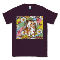 Plum Watercolor Easter Bunny With Daisy Classic Tee - RanaPortraitStore