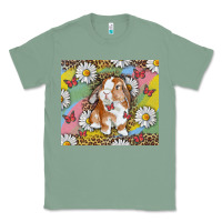 Sage Watercolor Easter Bunny With Daisy Classic Tee - RanaPortraitStore