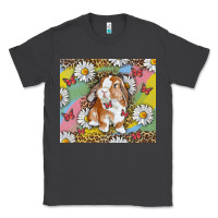Smoke Watercolor Easter Bunny With Daisy Classic Tee - RanaPortraitStore