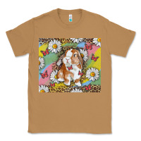 Toasted Coconut Watercolor Easter Bunny With Daisy Classic Tee - RanaPortraitStore