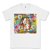 White Watercolor Easter Bunny With Daisy Classic Tee - RanaPortraitStore