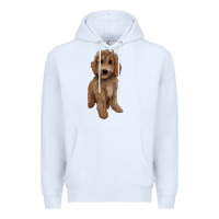 White maltipoo Premium Hoodie - BarkalooDesign