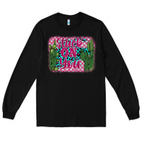 Black stuck on you cactus Long Sleeve Tee - BarkalooDesign