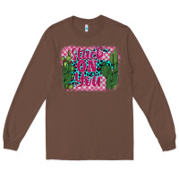Chestnut stuck on you cactus Long Sleeve Tee - BarkalooDesign